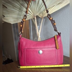 Coach Pink Leather Shoulder Bag
